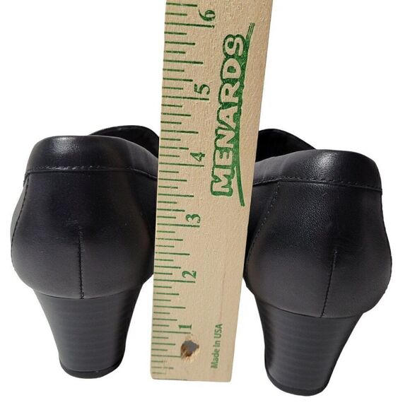 Clarks Wedge Heels Women Size 8.5 M Mallory Pearl Black Shoes Ortholite Footbed - Picture 8 of 13